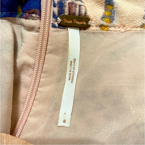 Free People Abstract Floral Print Keyhole Plunge Mini Dress - Picture 7 of 10